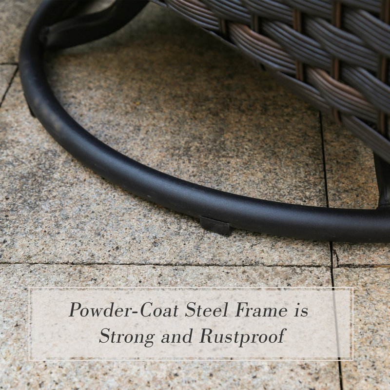 Bayou Breeze Brice Rocking Swivel Patio Chair with Cushions & Reviews